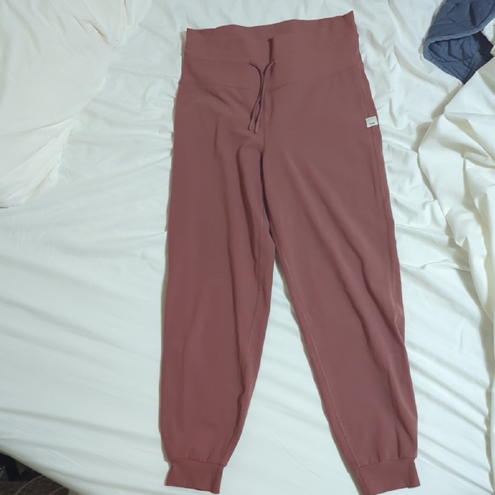 High-Waisted Mauve Joggers